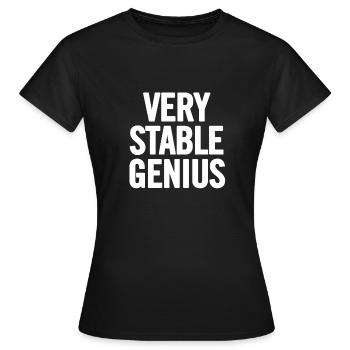 Very Stable Genius Blanc - T-shirt Femme - noir - Devant - AI Model Female 172 dark (172cm)