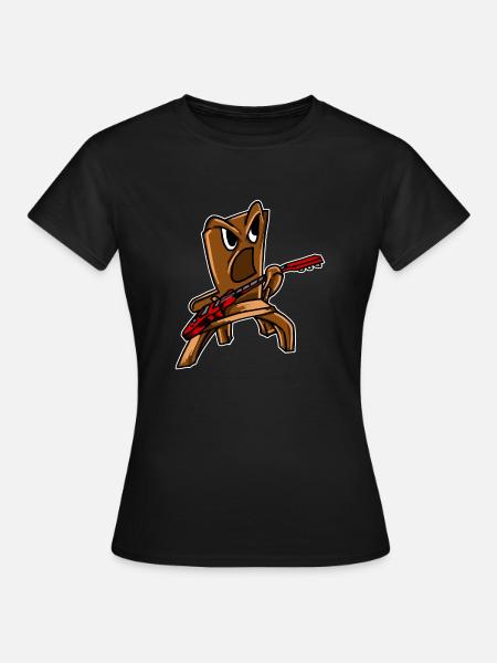 Chaise berçante drôle musicien joueur musique Guitaris - T-shirt Femme - noir