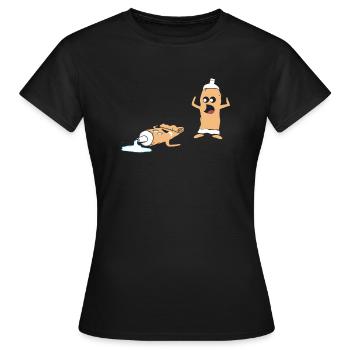 Funny toothpaste gift shirt - Women's T-Shirt - black - Front - AI Model Female 172 dark (172cm)