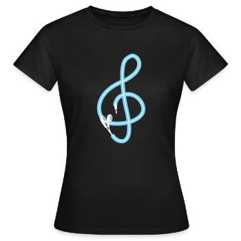 La musique est la clé - Musique - Son - Song - Paroles - T-shirt Femme - noir - Devant - AI Model Female 172 dark (172cm)