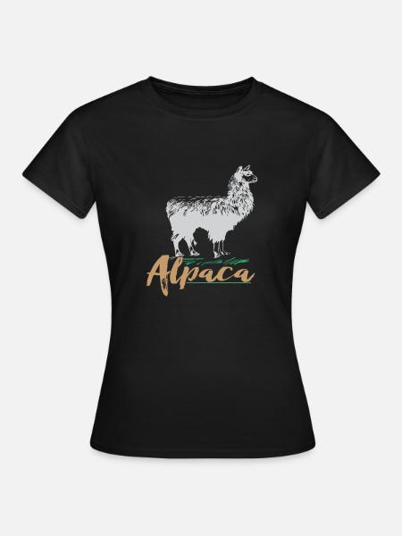 Alpaca - Frauen T-Shirt - Schwarz