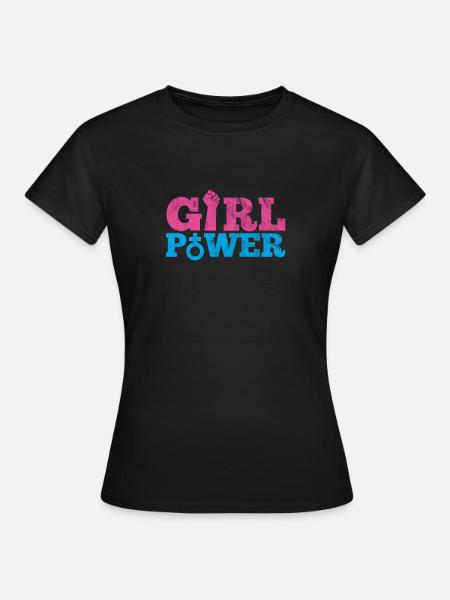 Frauen Power Girl Feminismus Shirt - Dame-T-shirt - sort