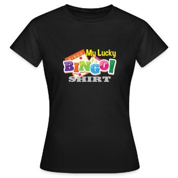 My Lucky Bingo Shirt Bingo player Geschenk - Frauen T-Shirt - Schwarz - Vorne - AI Model Female 172 dark (172cm)