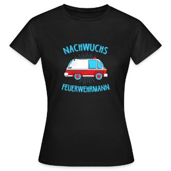 NACHWUCHS Feuerwehrmann / Geschenk - Frauen T-Shirt - Schwarz - Vorne - AI Model Female 172 dark (172cm)