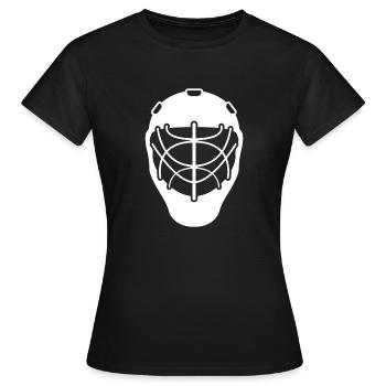 Hockey Hockey cadeau Masque Jeux de hockey - T-shirt Femme - noir - Devant - AI Model Female 172 dark (172cm)