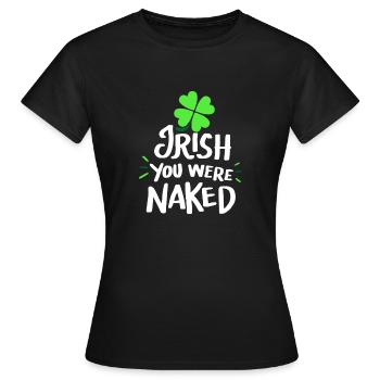 shirt du jour de St Patrick drôle - T-shirt Femme - noir - Devant - AI Model Female 172 dark (172cm)
