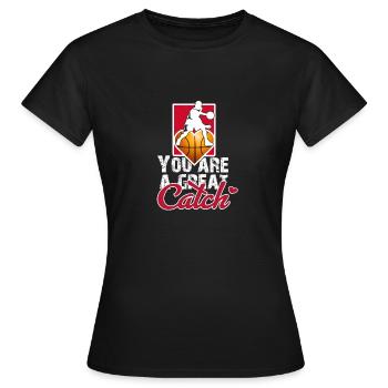 Basketball Valentinstag Großer Fang Geschenk - Frauen T-Shirt - Schwarz - Vorne - AI Model Female 172 dark (172cm)