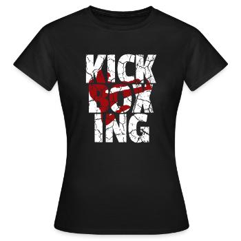 Kickboxing Kickboxer kickboxing lutte cadeau - T-shirt Femme - noir - Devant - AI Model Female 172 dark (172cm)
