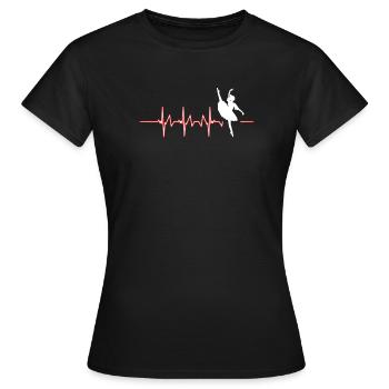 Herzschlag Ballett - Frauen T-Shirt - Schwarz - Vorne - AI Model Female 172 dark (172cm)