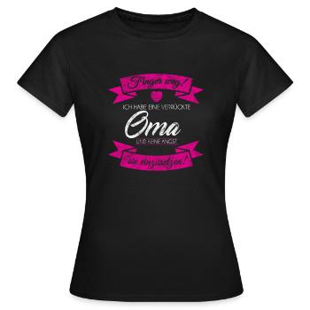 Verrückte Oma Geschenk Baby Neugeborenes - Frauen T-Shirt - Schwarz - Vorne - AI Model Female 172 dark (172cm)