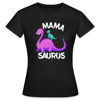 Mama Saurus lustiges Design für alle Mütter - Frauen T-Shirt - Schwarz - Vorne - AI Model Female 172 dark (172cm)