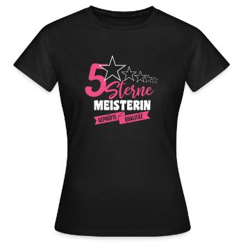 Meisterin lustig Beruf Geschenkidee Frauen Shirt - Frauen T-Shirt - Schwarz - Vorne - AI Model Female 172 dark (172cm)