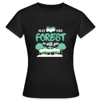 Garde forestier Nature - T-shirt Femme - noir - Devant - AI Model Female 172 dark (172cm)