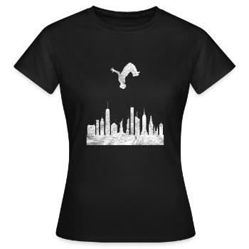 Parkour Le cadeau Parkour Backflip Parcours - T-shirt Femme - noir - Devant - AI Model Female 172 dark (172cm)