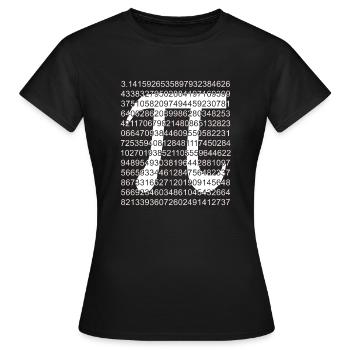 Matrice Pi - T-shirt Femme - noir - Devant - AI Model Female 172 dark (172cm)