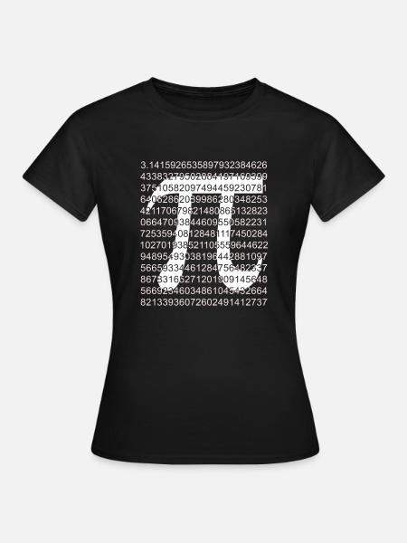 Pi Matrix - Frauen T-Shirt - Schwarz