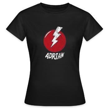 Nom de la foudre shirt Superhero Superhero adrian - T-shirt Femme - noir - Devant - AI Model Female 172 dark (172cm)