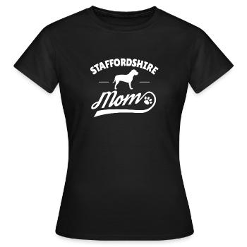 Staffordshire Terrier Mom propriétaire combat chien cadeau - T-shirt Femme - noir - Devant - AI Model Female 172 dark (172cm)