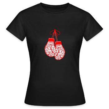 Gants du cerveau - T-shirt Femme - noir - Devant - AI Model Female 172 dark (172cm)