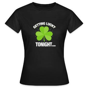 Getting Lucky Tonight - Gift - Shirt - Women's T-Shirt - black - Front - AI Model Female 172 dark (172cm)