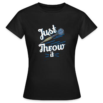 Jeux de fléchettes design cadeau pour Darter - T-shirt Femme - noir - Devant - AI Model Female 172 dark (172cm)