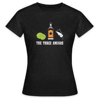 Les Trois Amigos Tequila Lime Sel Cinco De Mayo - T-shirt Femme - noir - Devant - AI Model Female 172 dark (172cm)