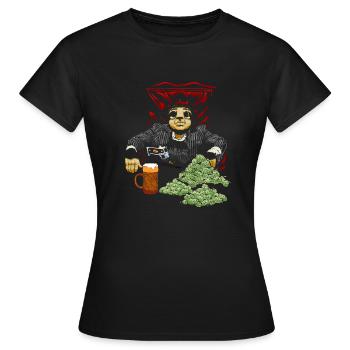 Scar Faultier - Frauen T-Shirt - Schwarz - Vorne - AI Model Female 172 dark (172cm)