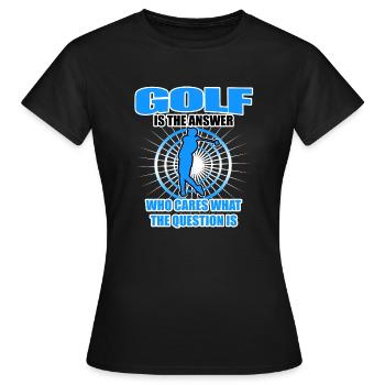 Golf Geschenk - Frauen T-Shirt - Schwarz - Vorne - AI Model Female 172 dark (172cm)