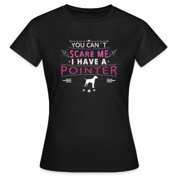 Pointer anglais Pointer peur - T-shirt Femme - noir - Devant - AI Model Female 172 dark (172cm)