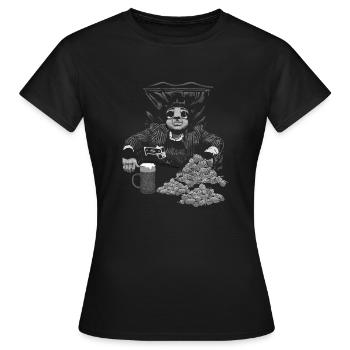 Scar Faultier - Frauen T-Shirt - Schwarz - Vorne - AI Model Female 172 dark (172cm)