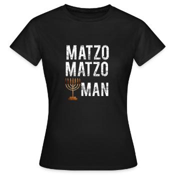 Matzo Matzo Drôle MENORAH HANUKKAH - T-shirt Femme - noir - Devant - AI Model Female 172 dark (172cm)