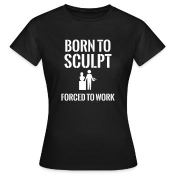 Sculptor - Sculpture - Stonemason - Gift - Women's T-Shirt - black - Front - AI Model Female 172 dark (172cm)