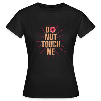 Ne me touche pas - T-shirt Femme - noir - Devant - AI Model Female 172 dark (172cm)