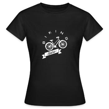 Bike Tours - Bike Tours - Women's T-Shirt - black - Front - AI Model Female 172 dark (172cm)