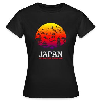 Japon - terre du soleil levant - T-shirt Femme - noir - Devant - AI Model Female 172 dark (172cm)