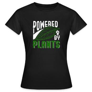 Powered By Plants - Women's T-Shirt - black - Front - AI Model Female 172 dark (172cm)