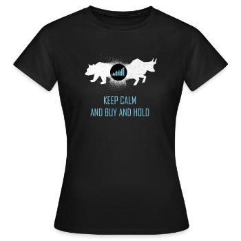 Buy and Hold Stock Market Stock Trading Stock - Women's T-Shirt - black - Front - AI Model Female 172 dark (172cm)