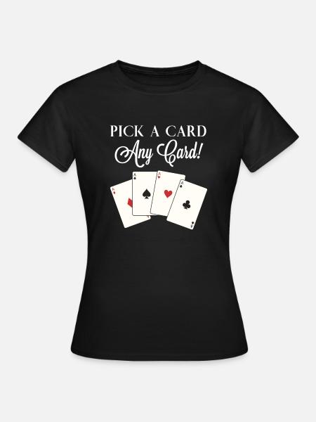 Tour de Magie - Jeu de Cartes - Cartes - Magie - T-shirt Femme - noir
