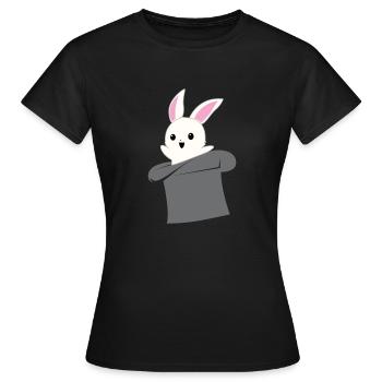Chapeau magique - Magie - Magie - Magicien - Chapeau magique - T-shirt Femme - noir - Devant - AI Model Female 172 dark (172cm)