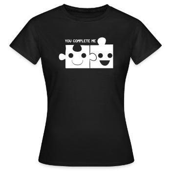 Jigsaw Puzzle - Puzzles - Look partenaire - T-shirt Femme - noir - Devant - AI Model Female 172 dark (172cm)