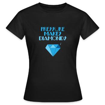 Diamonds - Diamonds - Diamond - Print - Women's T-Shirt - black - Front - AI Model Female 172 dark (172cm)