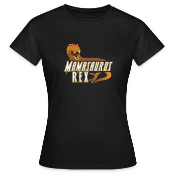 Mamasaurus Rex Mother's Day Mum Gift - Women's T-Shirt - black - Front - AI Model Female 172 dark (172cm)