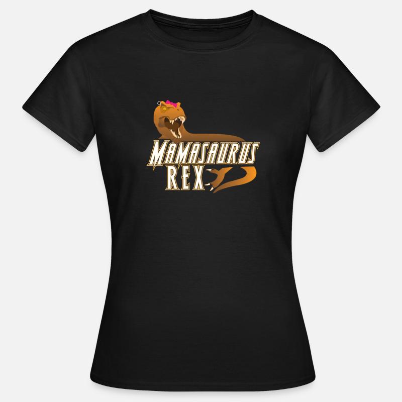 Mamasaurus Rex Muttertag Mama Geschenk - Frauen T-Shirt - Schwarz