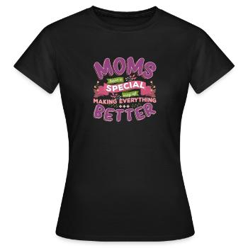 Mom Mother Mother's Day saying gift - Women's T-Shirt - black - Front - AI Model Female 172 dark (172cm)