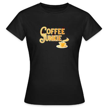 Coffee Junkie - pour le vrai junkie du café - T-shirt Femme - noir - Devant - AI Model Female 172 dark (172cm)
