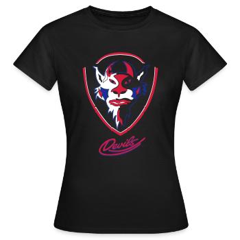 Devils visuels logo avec Devils Script - T-shirt Femme - noir - Devant - AI Model Female 172 dark (172cm)