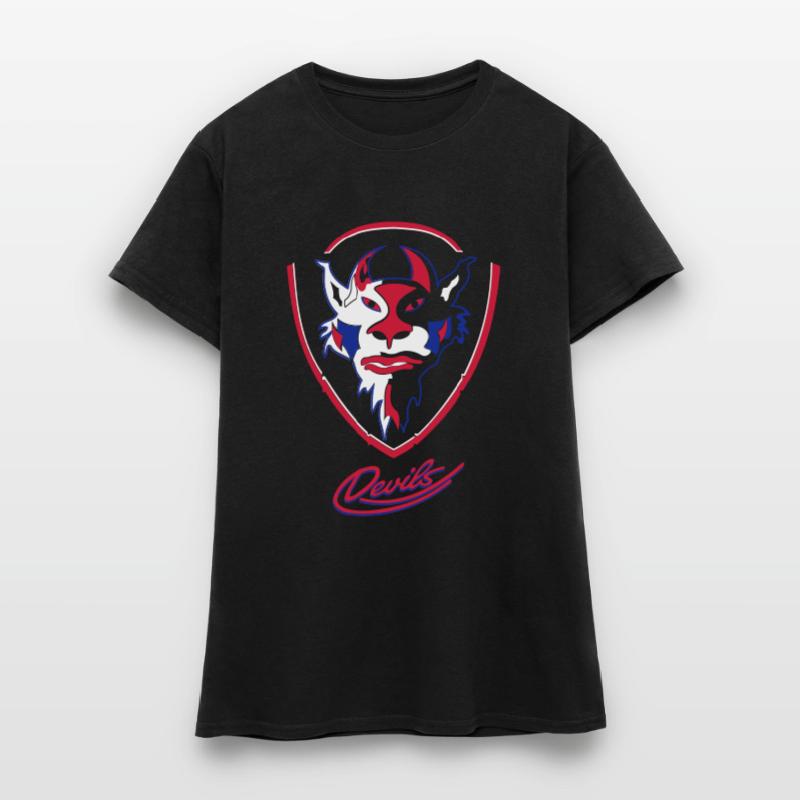 Devils visuels logo avec Devils Script T-shirt Femme