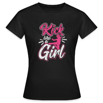 Shirt for karate woman or girl as a gift - Women's T-Shirt - black - Front - AI Model Female 172 dark (172cm)