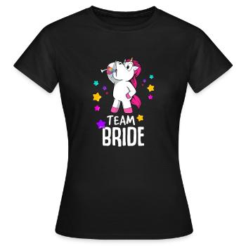 Team Sposa Unicorno Addio al Nubilato - Maglietta da donna - nero - Fronte - AI Model Female 172 dark (172cm)