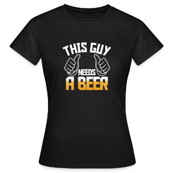Beer toast alcohol German beer gift - Women's T-Shirt - black - Front - AI Model Female 172 dark (172cm)